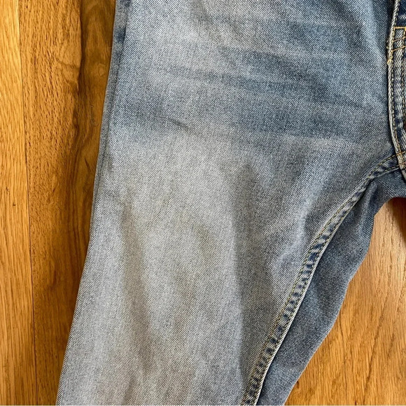 Anthro Pilcro and the Letterpress Floral Lace Up Raw Hem Slim Straight Jeans 30 - Picture 8 of 15